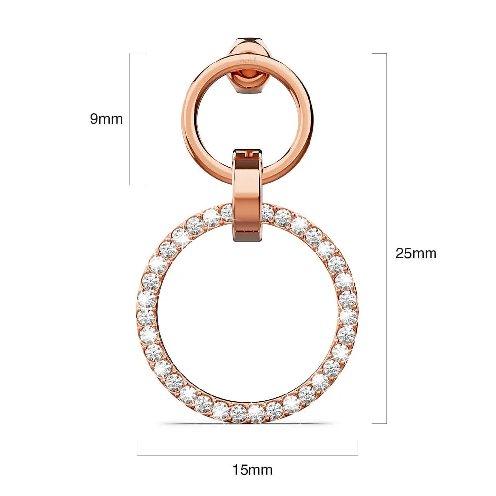 Orbit of Elegance Earrings Embellished with SWAROVSKI® Crystal in Rose Gold