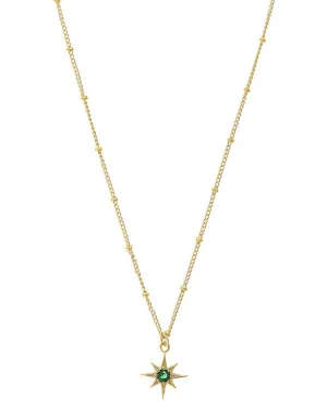 ORELIA - Emerald Green Star Necklace