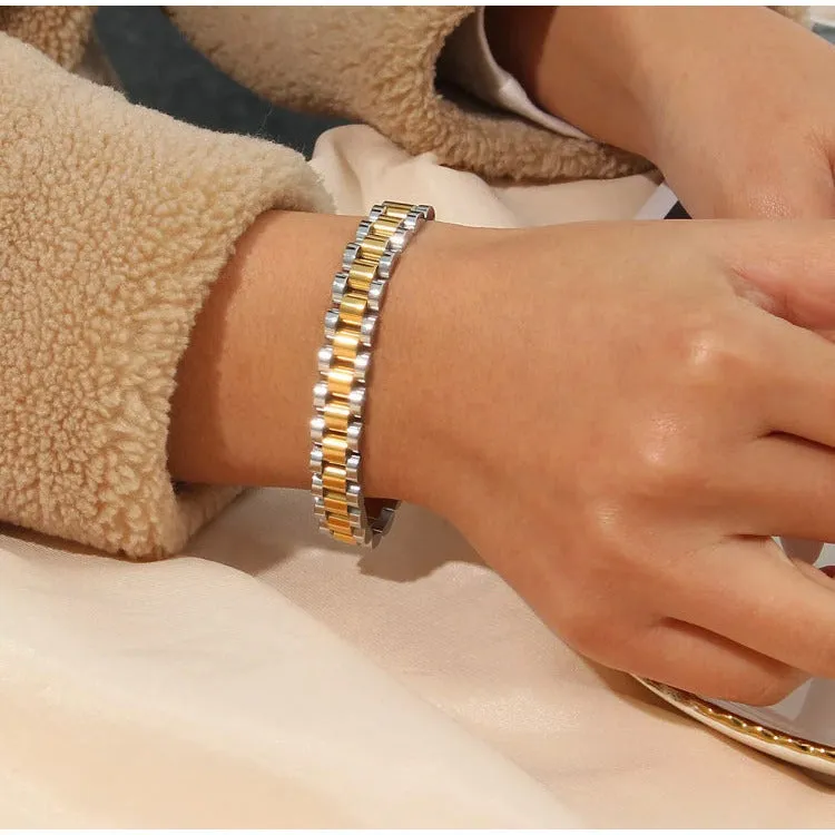 Ostrada Two Tone Gold Bracelet