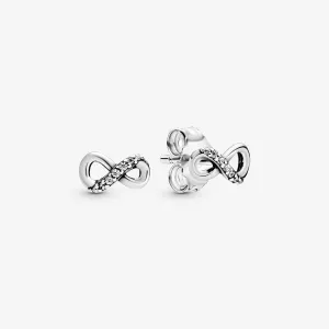 Pandora Silver Sparkling Infinity Stud Earrings