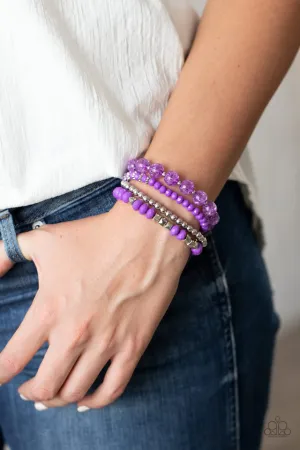 Paparazzi Bracelet ~ Layered Luster - Purple