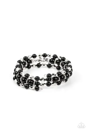 Paparazzi Colorfully Coiled - Black Bracelet - Paparazzi Accessories