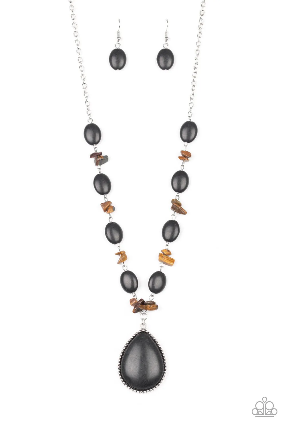 Paparazzi Desert Diva - Black Stone Necklace