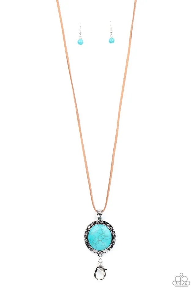 Paparazzi Necklace ~ Homespun Remedy - Blue