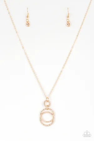 Paparazzi Timeless Trio Gold Long Necklace - P2RE-GDXX-245XX