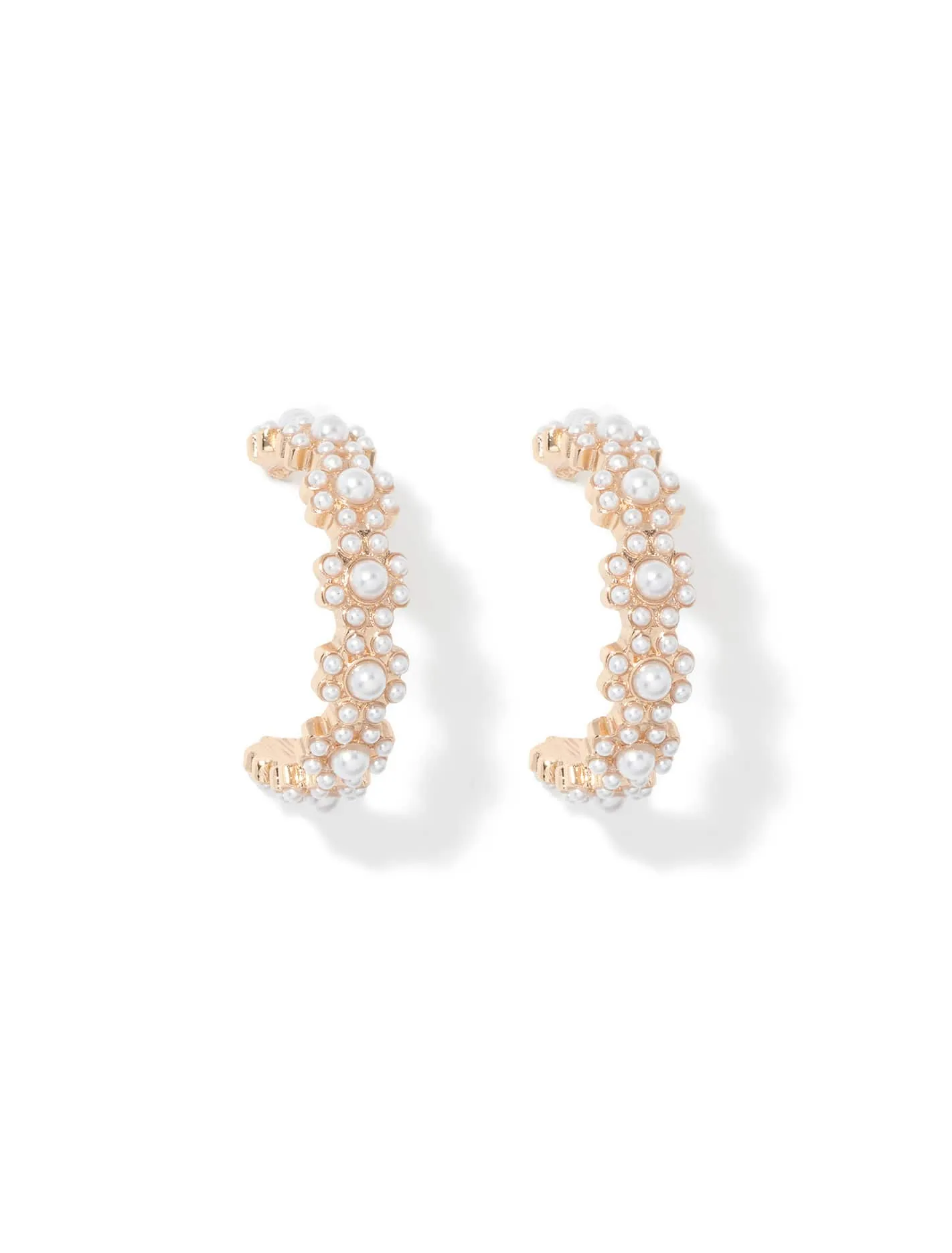 Pip Pearl Flower Hoop Earrings
