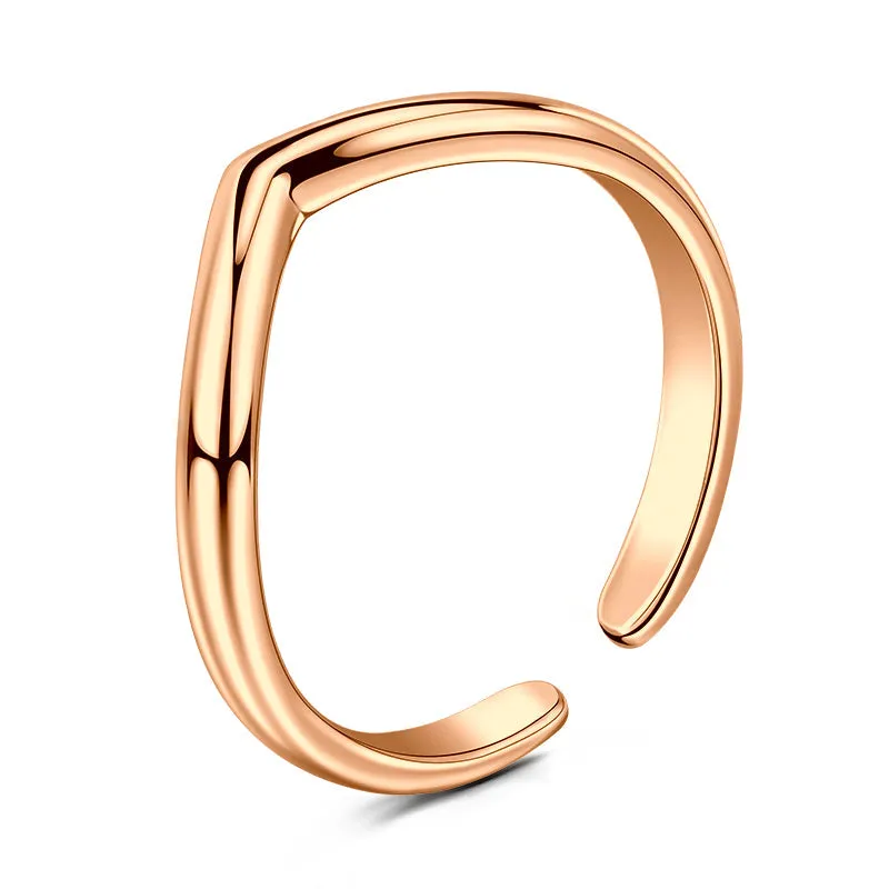 Pointed single-layer toe ring