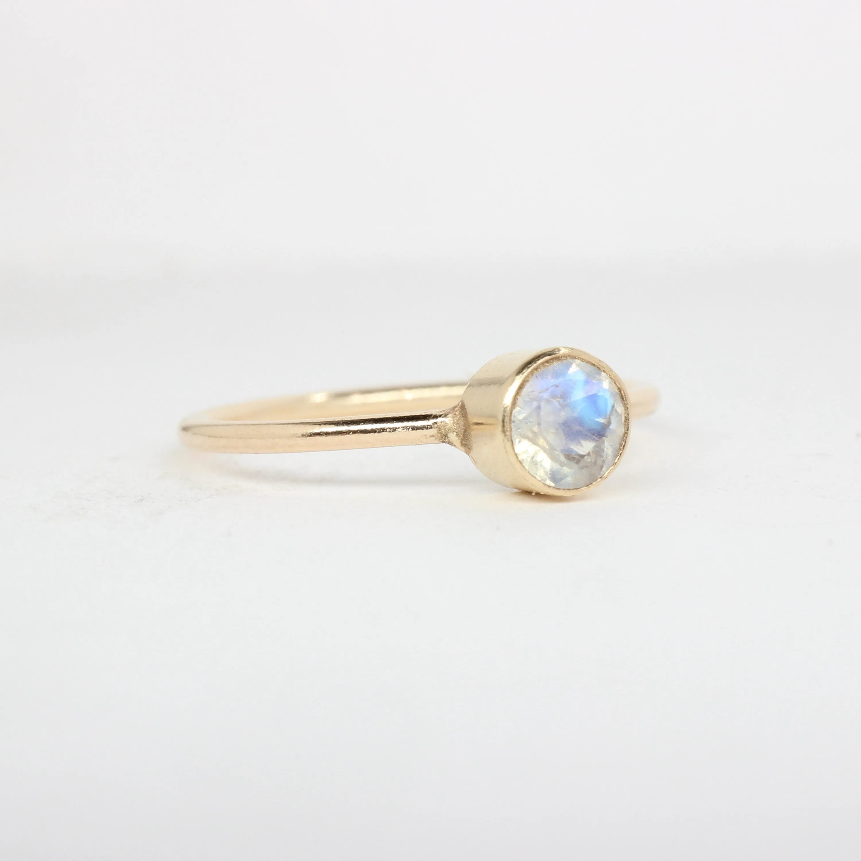 Rainbow Moonstone Stacking Ring in 14K Gold Filled