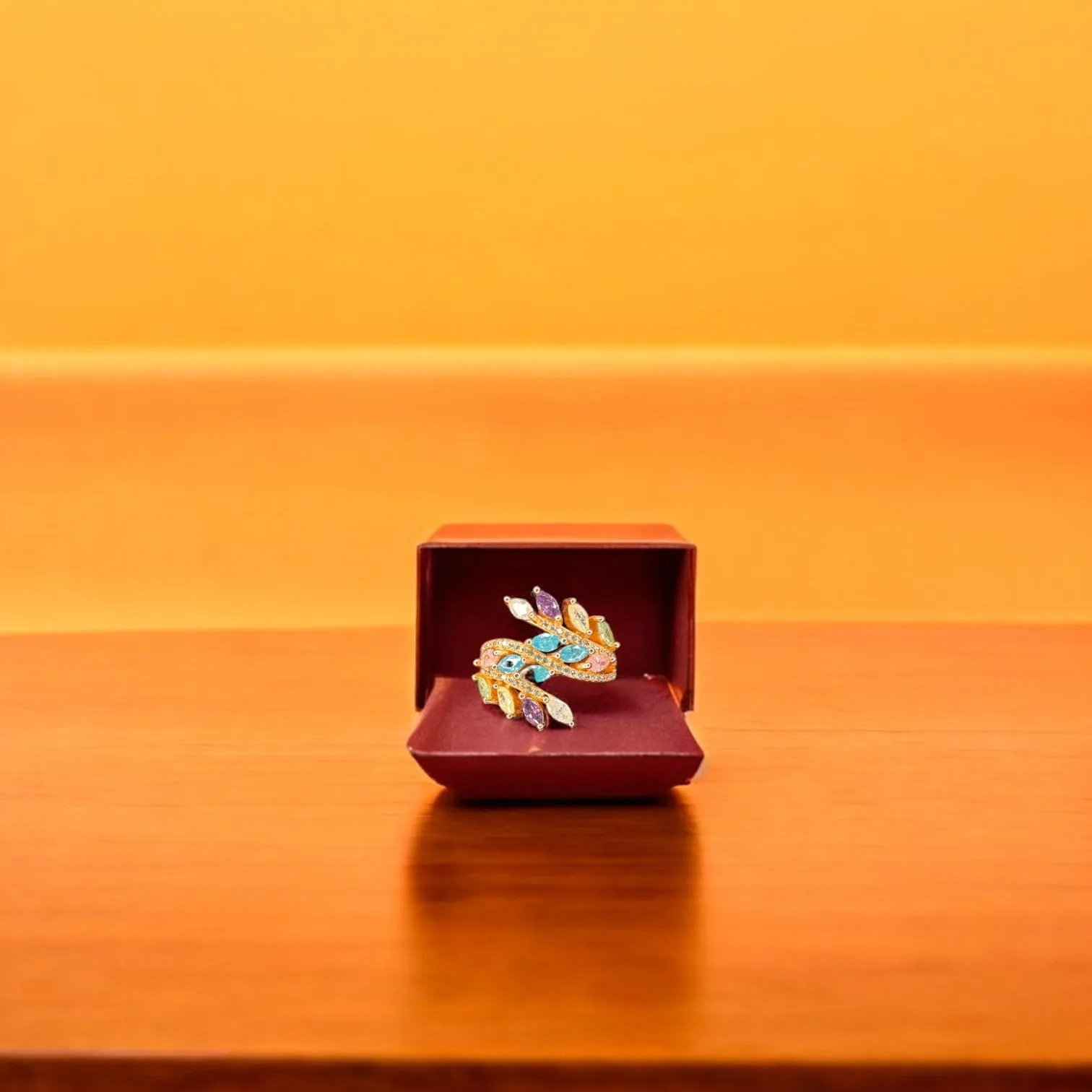 Romantic Leafy Affair Rose gold 925 silver Cocktail Ring