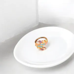 Romantic Leafy Affair Rose gold 925 silver Cocktail Ring