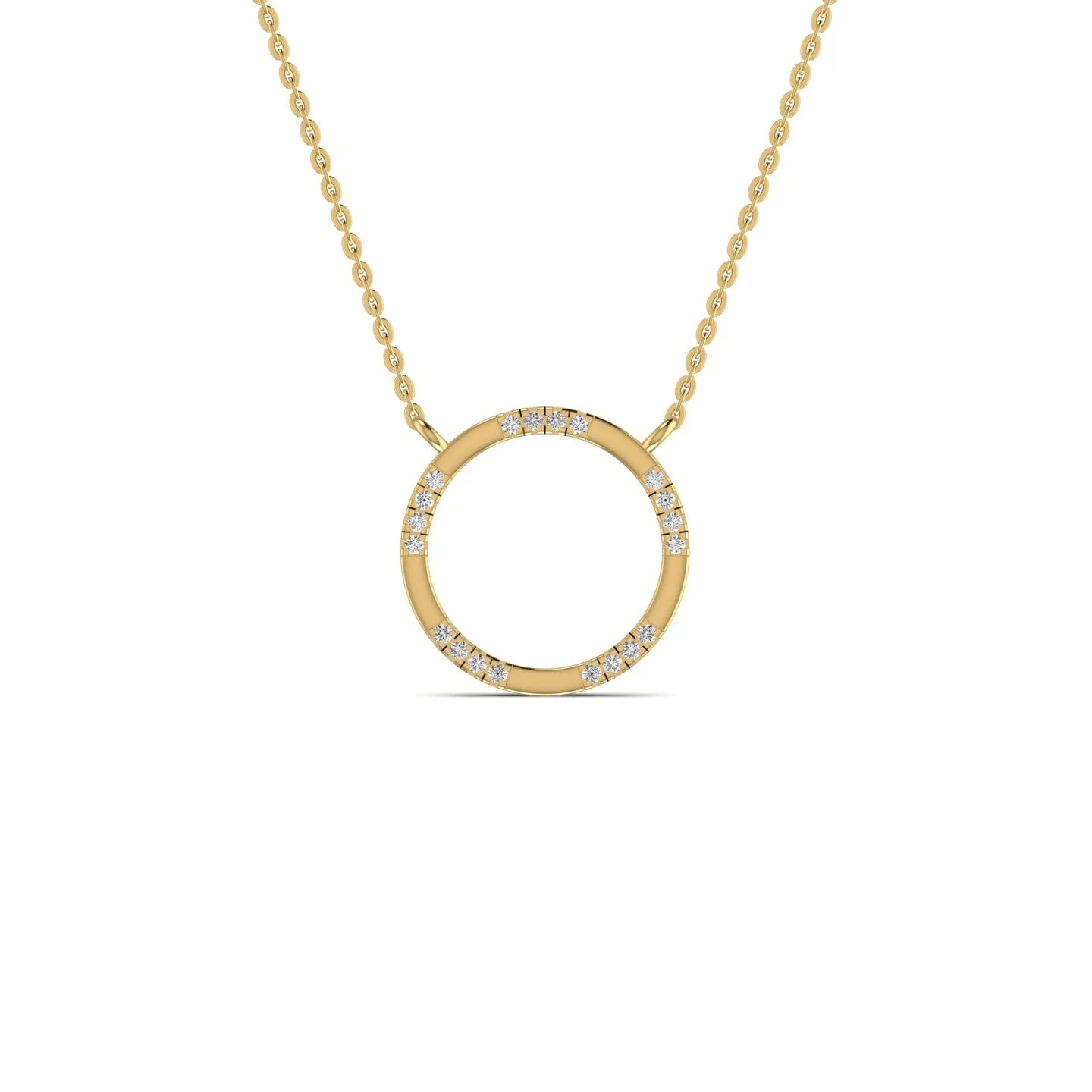 Round Silver 925 Pendant Necklace