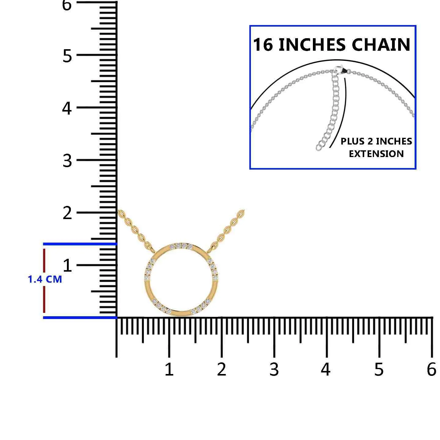 Round Silver 925 Pendant Necklace