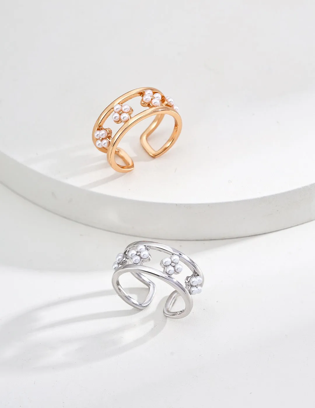S925 Fusion Pearl Ring