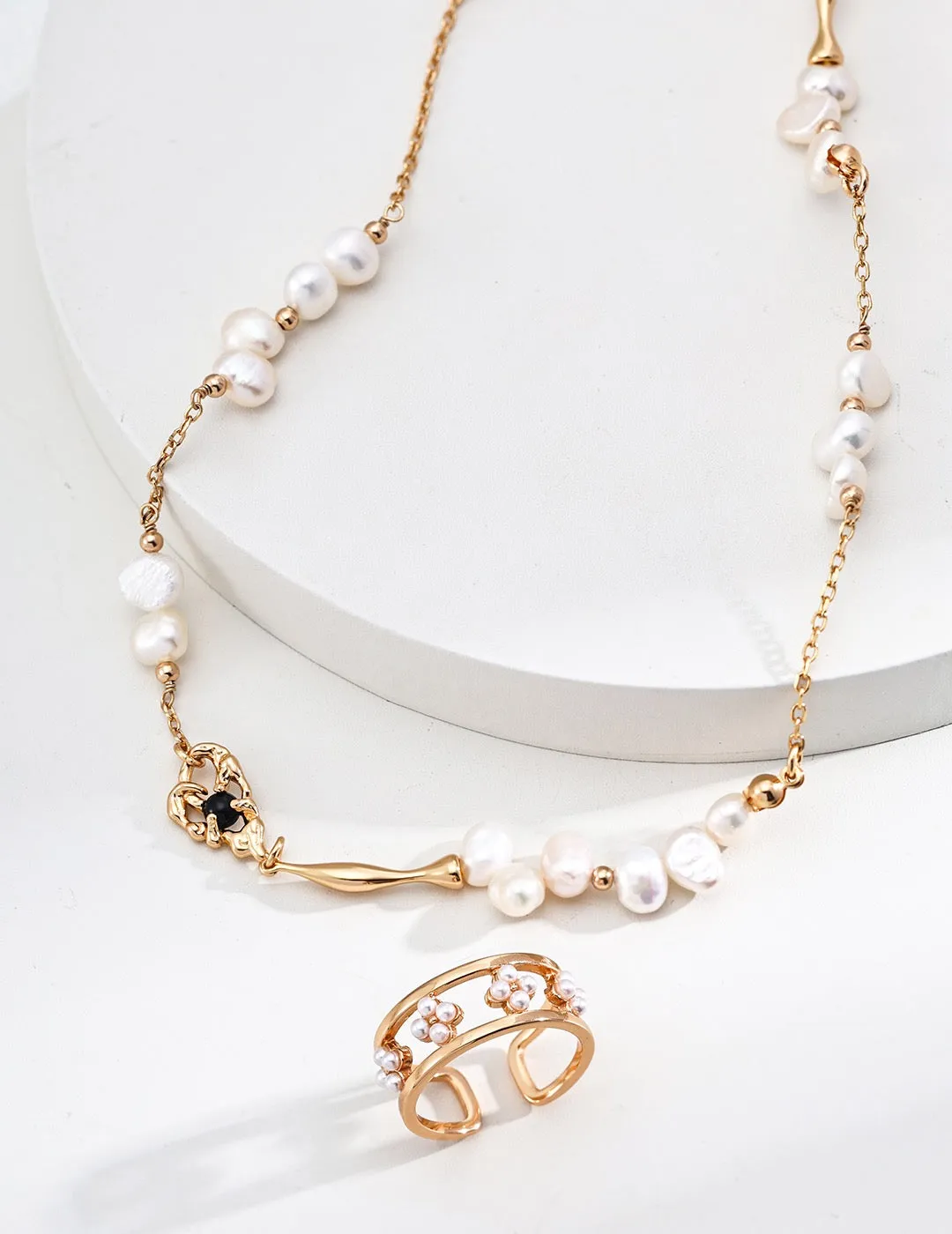 S925 Fusion Pearl Ring