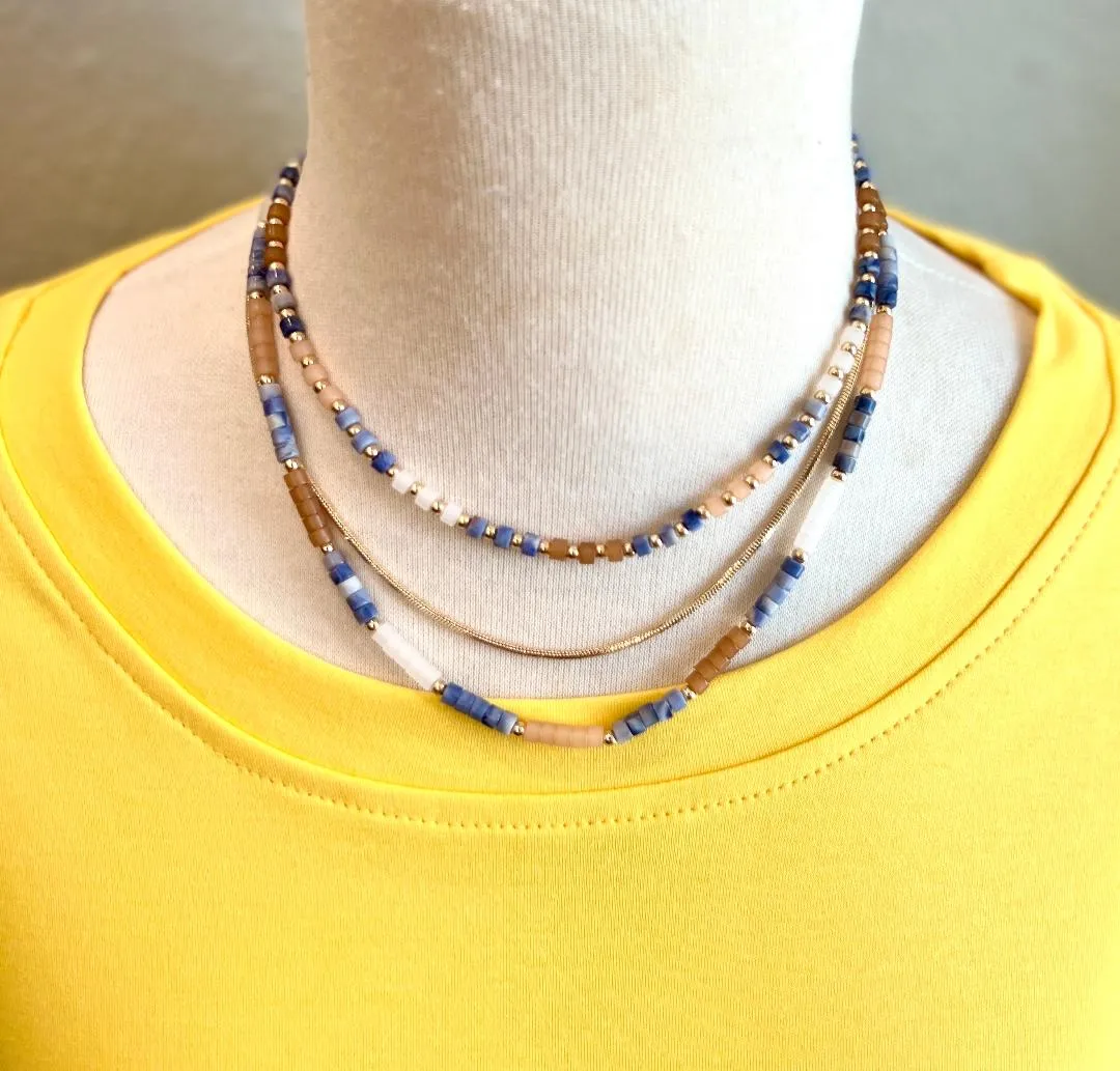 Sandy Triple Strand Necklace