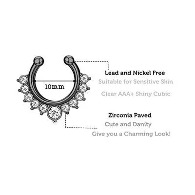 Septum Rings - No Piercing (Set of 5)
