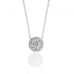 Silver & Co Round Cluster Style Cubic Zirconia Pendant SPG0028CZ