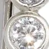 Silvertone CZ Linear Post Earring