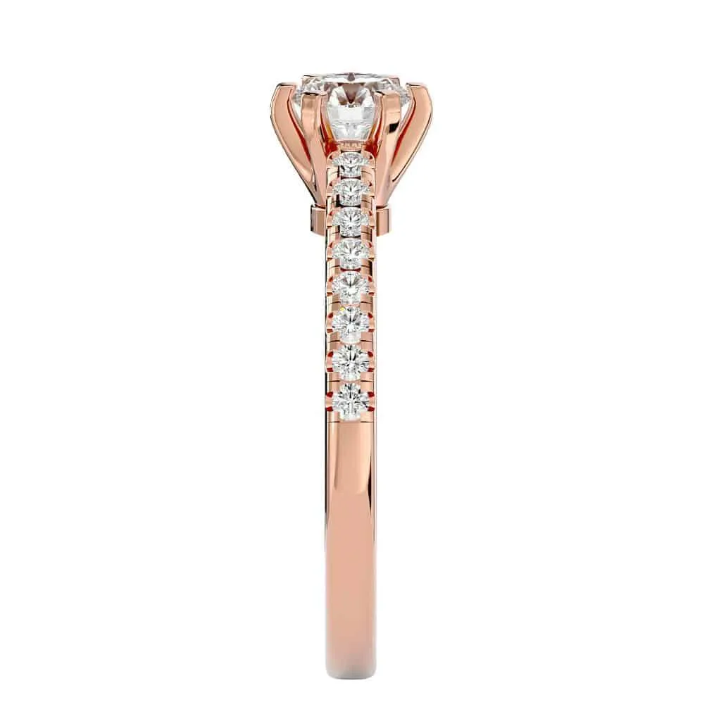 Solitaire Engagement Ring 6 Prong Setting