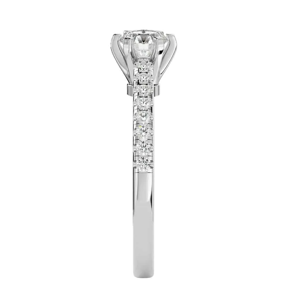 Solitaire Engagement Ring 6 Prong Setting