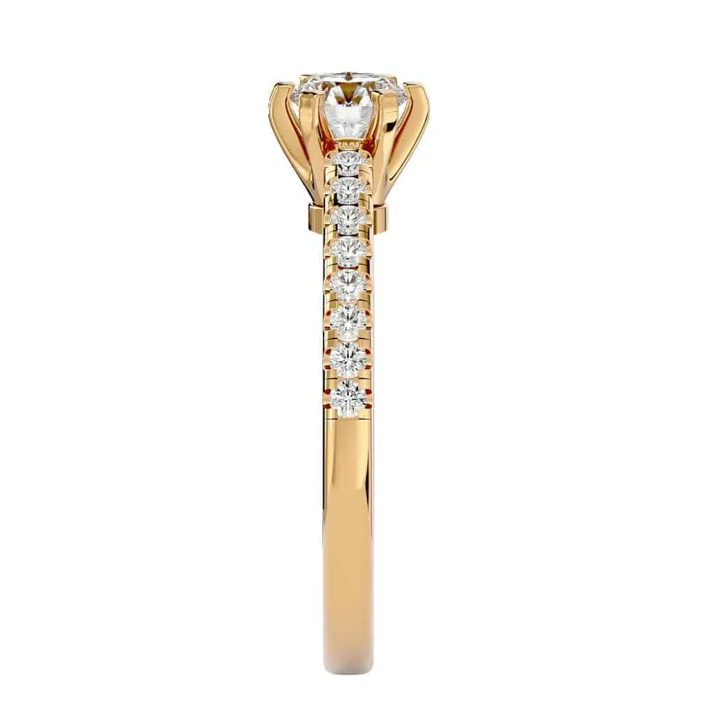 Solitaire Engagement Ring 6 Prong Setting