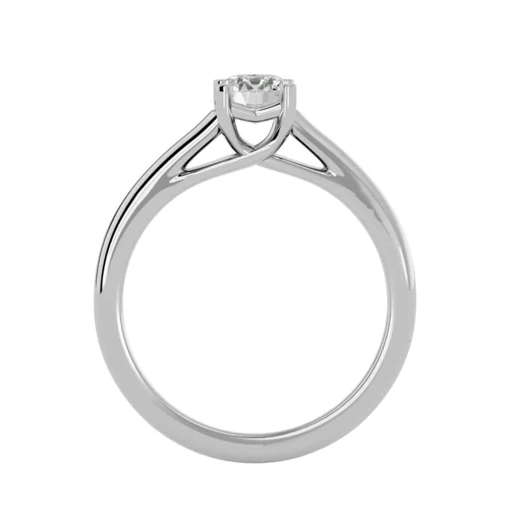 Solitaire Engagement Ring Crossed Claws High Dome Setting