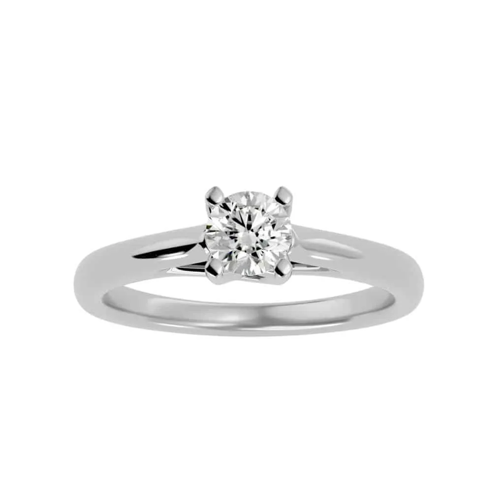 Solitaire Engagement Ring Crossed Claws High Dome Setting