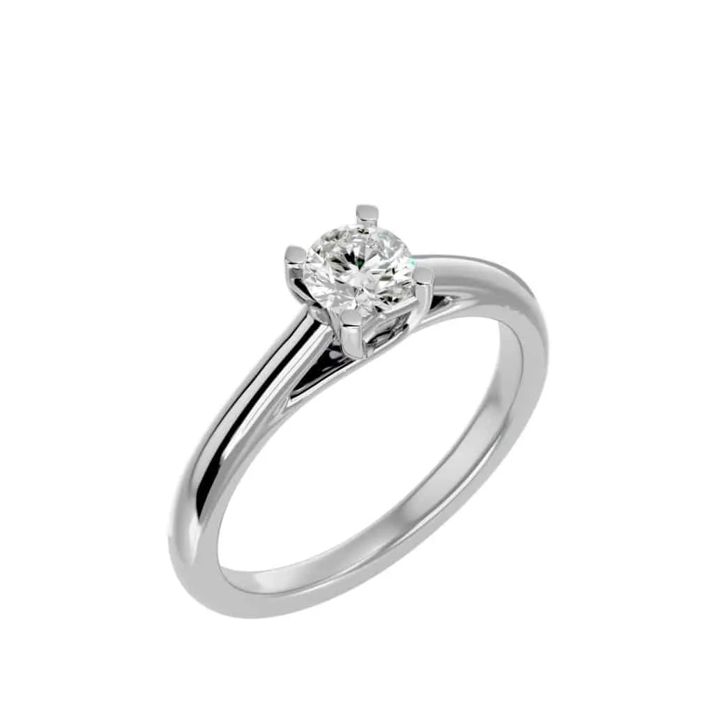 Solitaire Engagement Ring Crossed Claws High Dome Setting