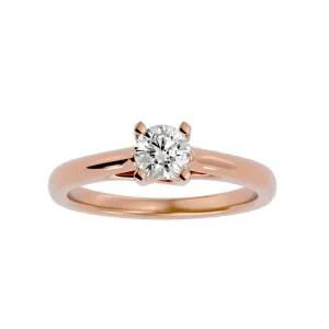 Solitaire Engagement Ring Crossed Claws High Dome Setting