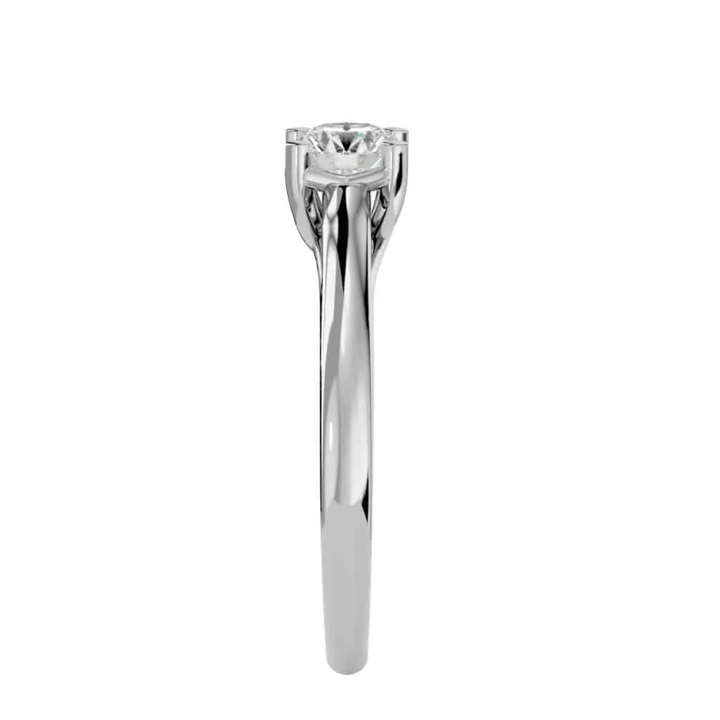 Solitaire Engagement Ring Crossed Claws High Dome Setting