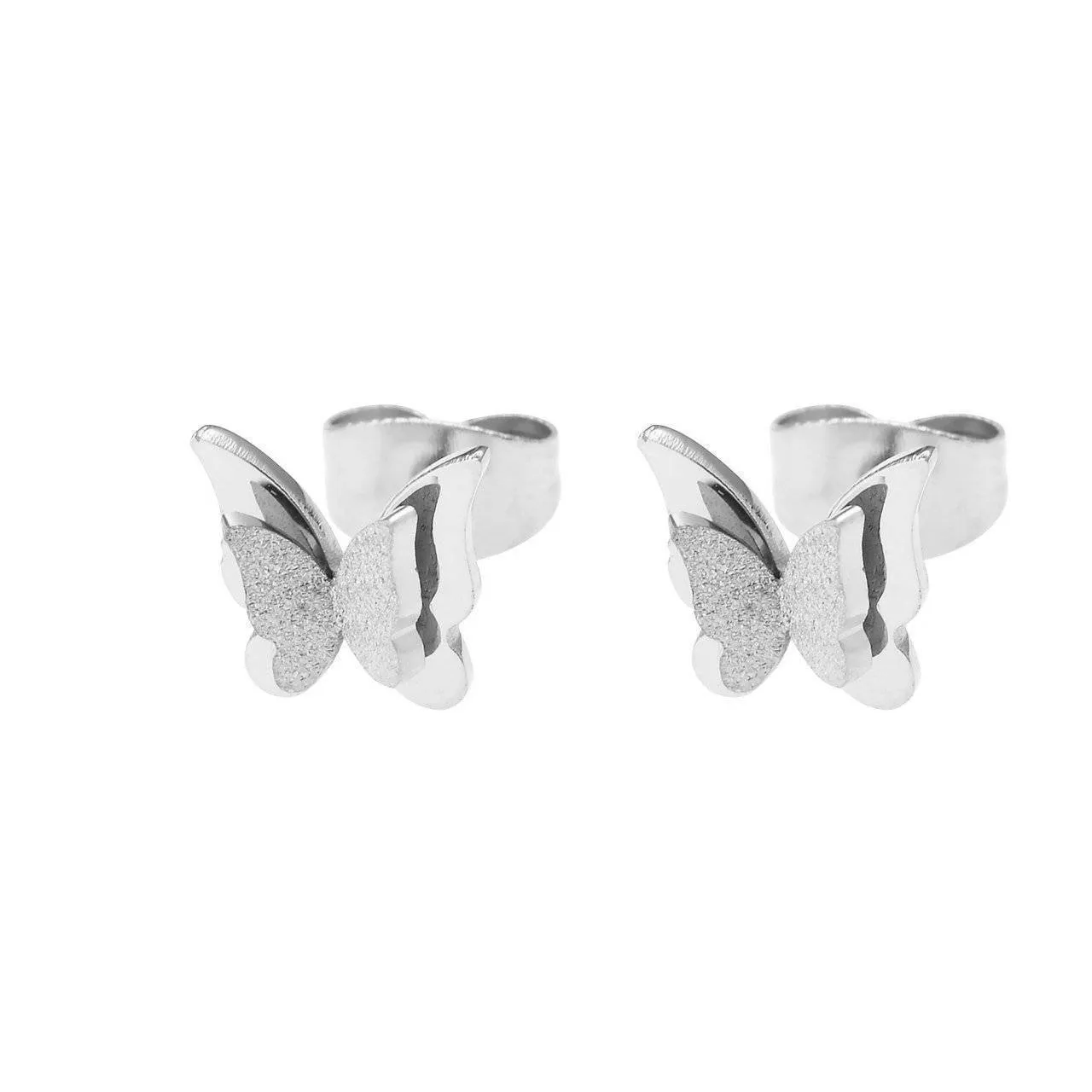 Sparkling Butterfly Stud Earrings