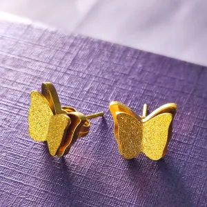 Sparkling Butterfly Stud Earrings