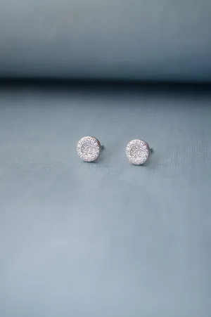 Sparkling Circles Sterling Silver Earrings