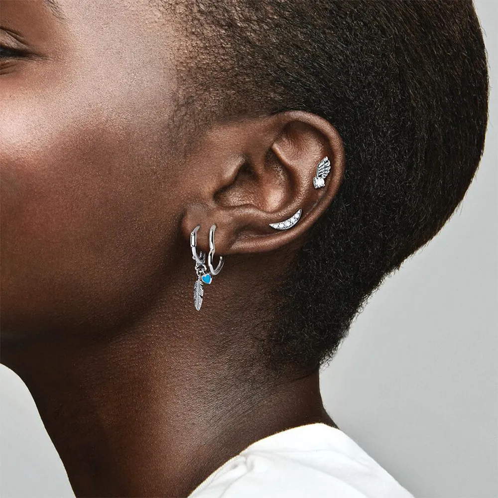 Sparkling Crescent Moon Earrings