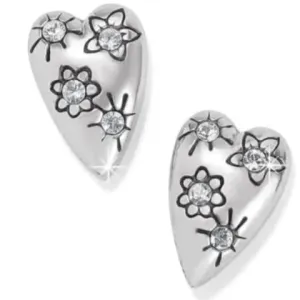 Sparkling Heart Mini Post Earrings