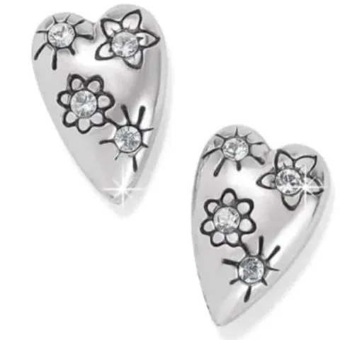 Sparkling Heart Mini Post Earrings