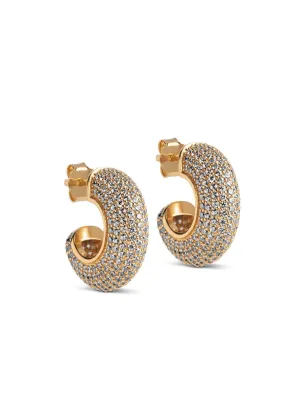 Sparkling Luna Hoop Earrings