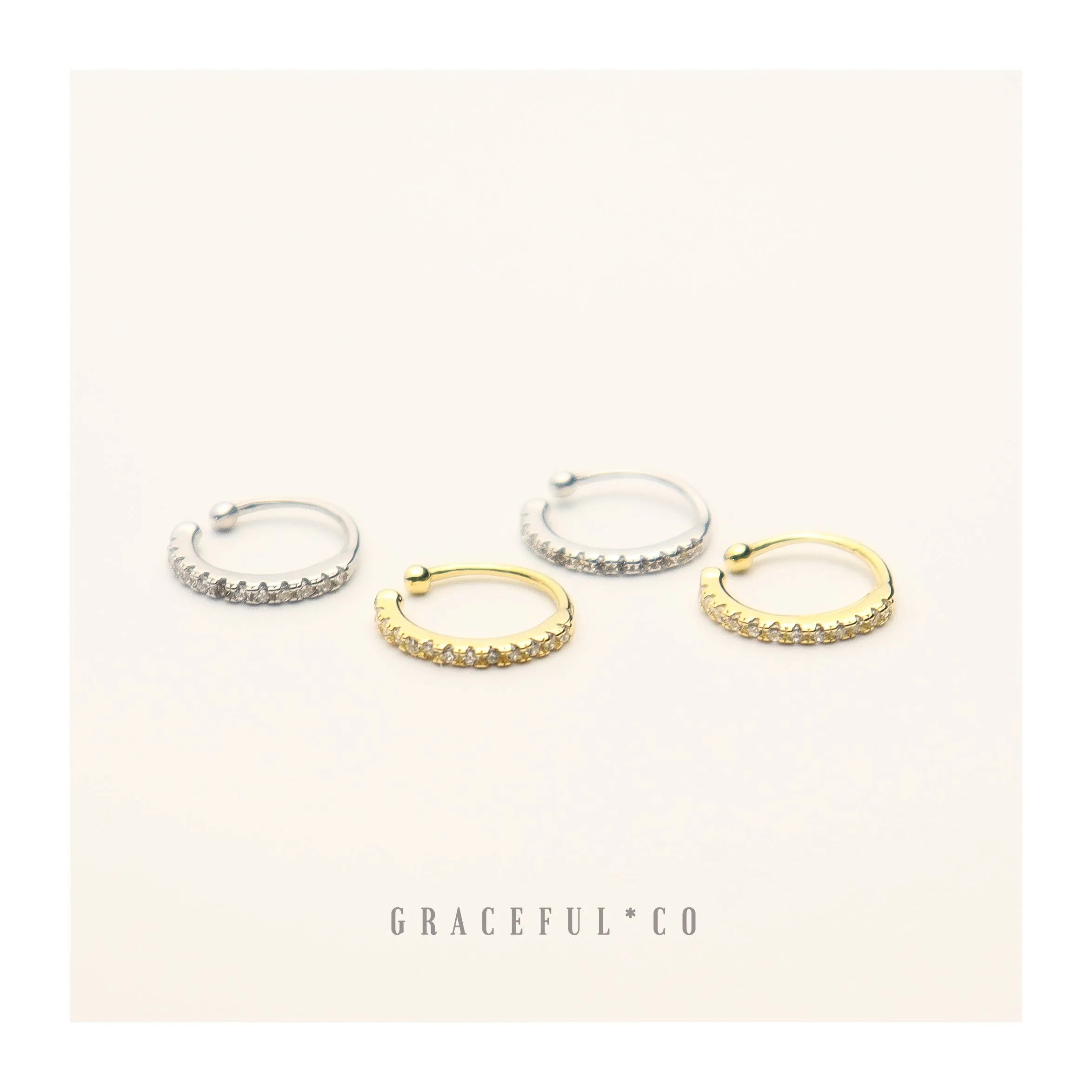 Sparkling Pave Ear Cuffs