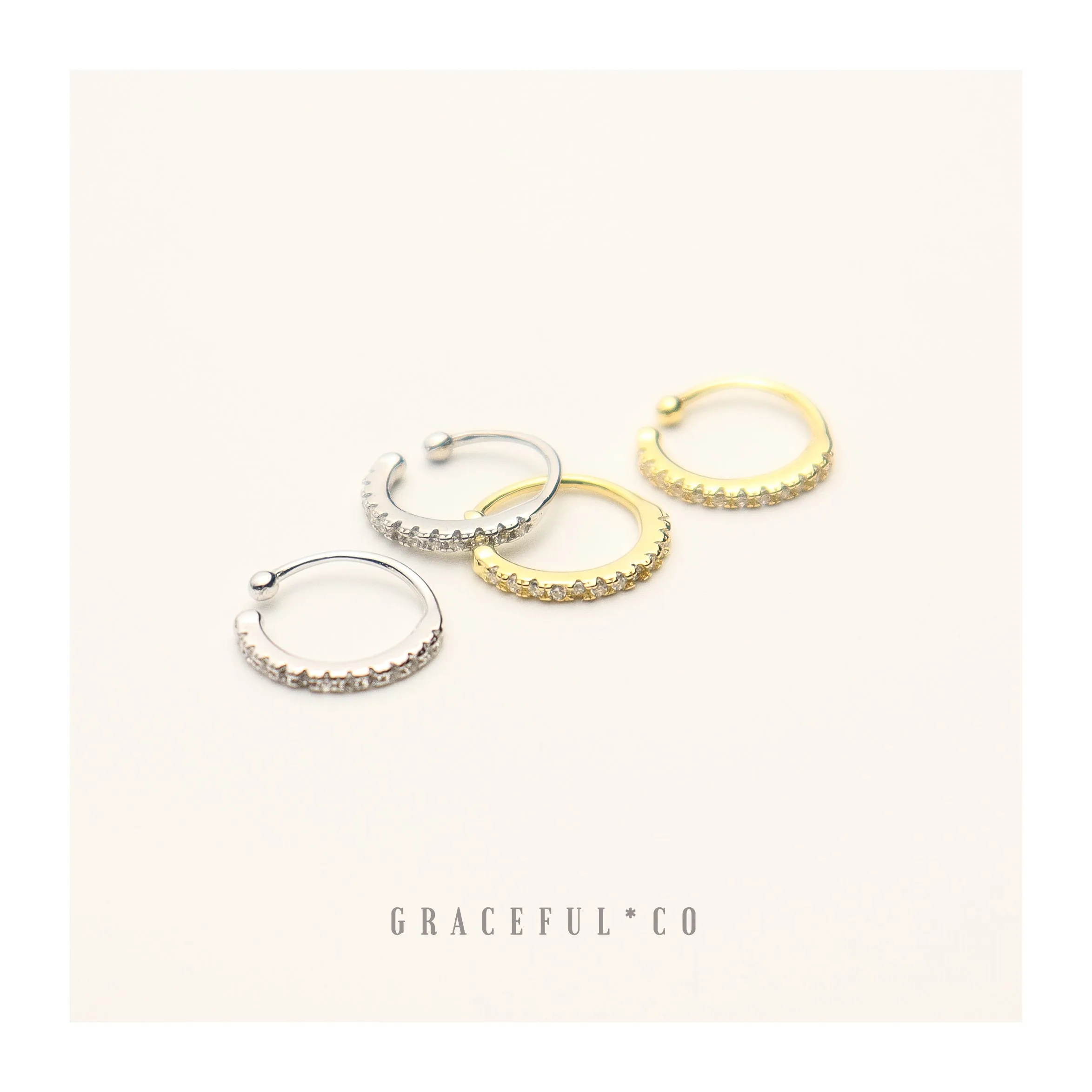 Sparkling Pave Ear Cuffs