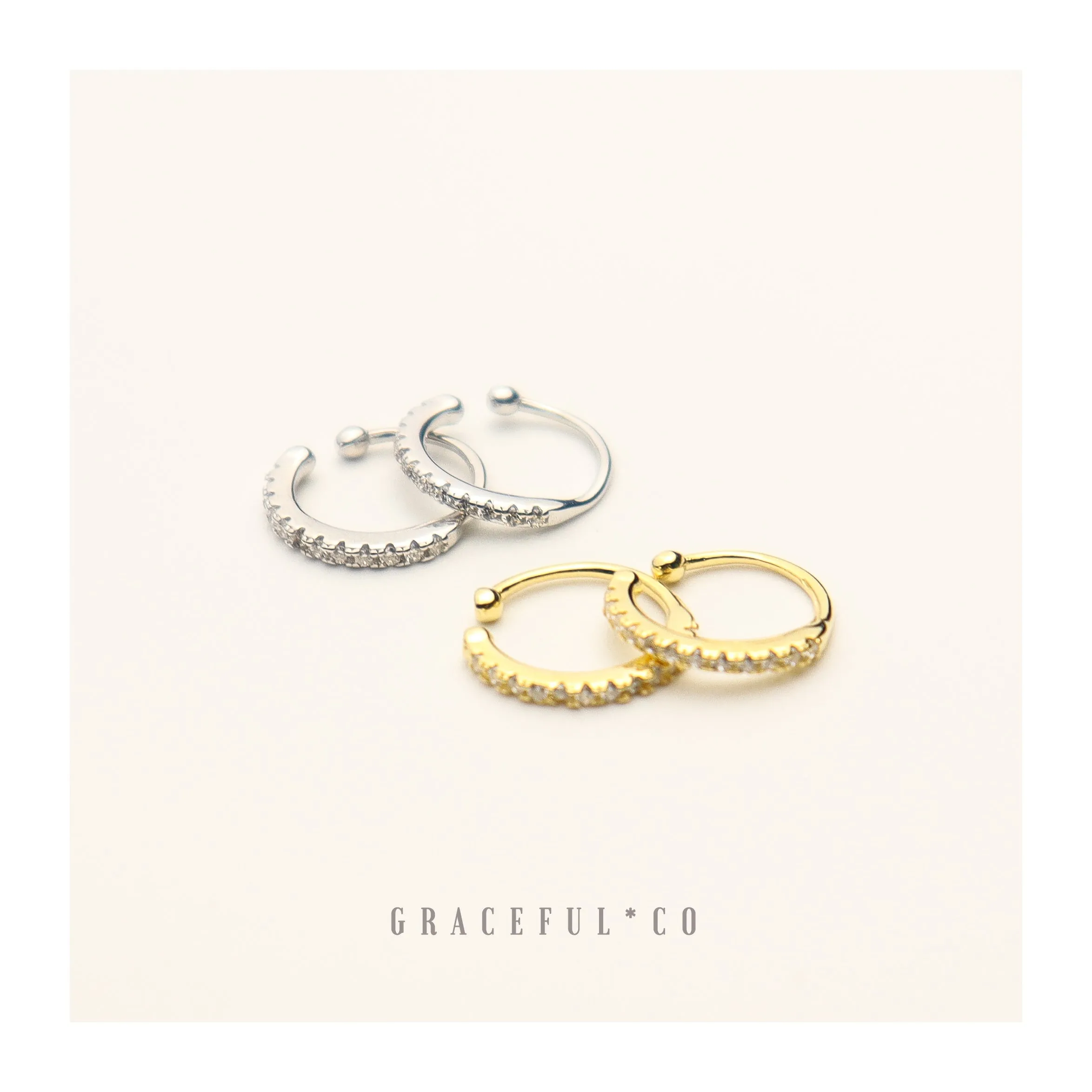 Sparkling Pave Ear Cuffs