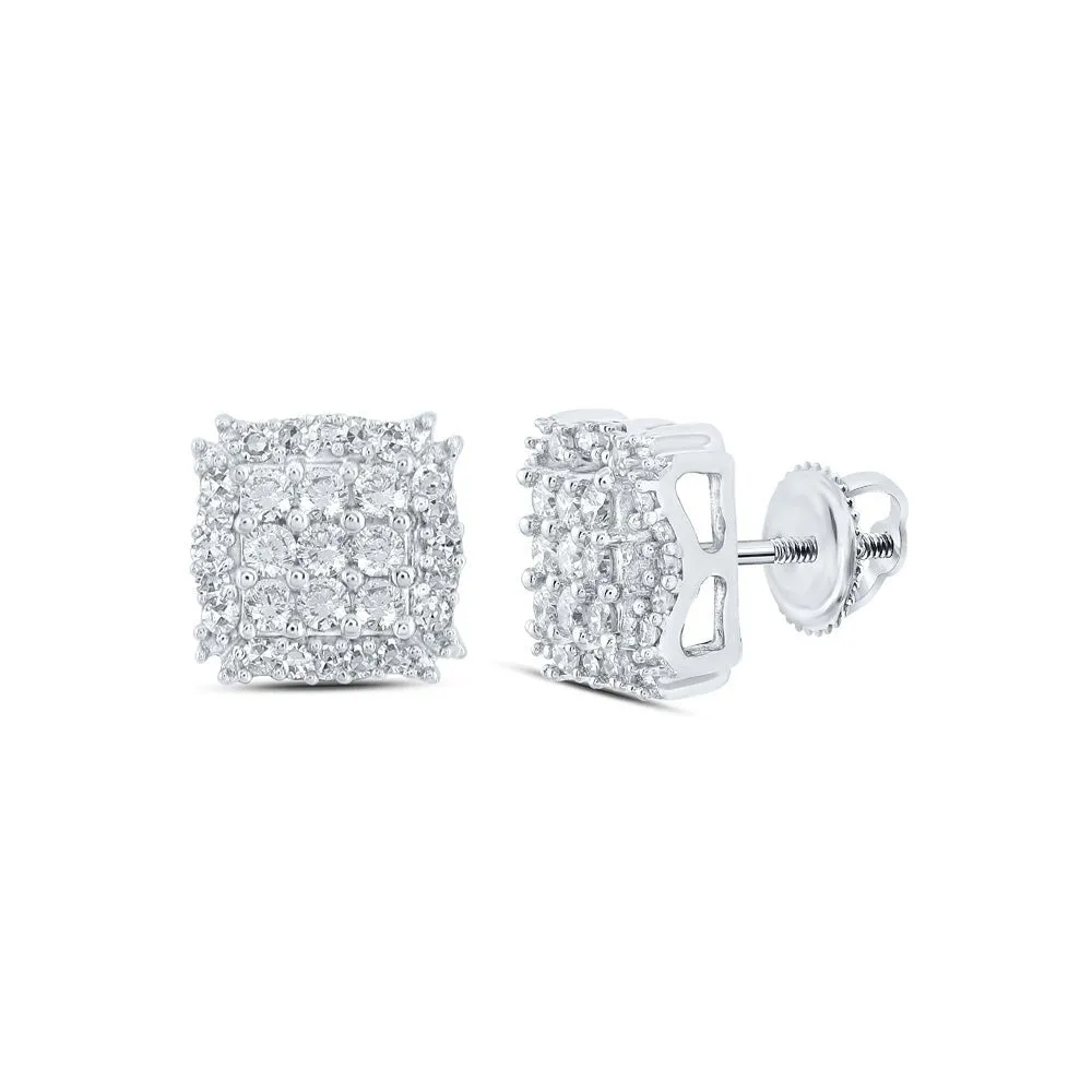 Sparkling Square Diamond Elegance Earrings