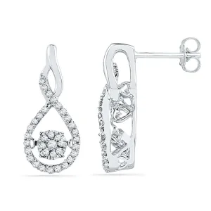 Sparkling Starburst Diamond Cluster Earrings