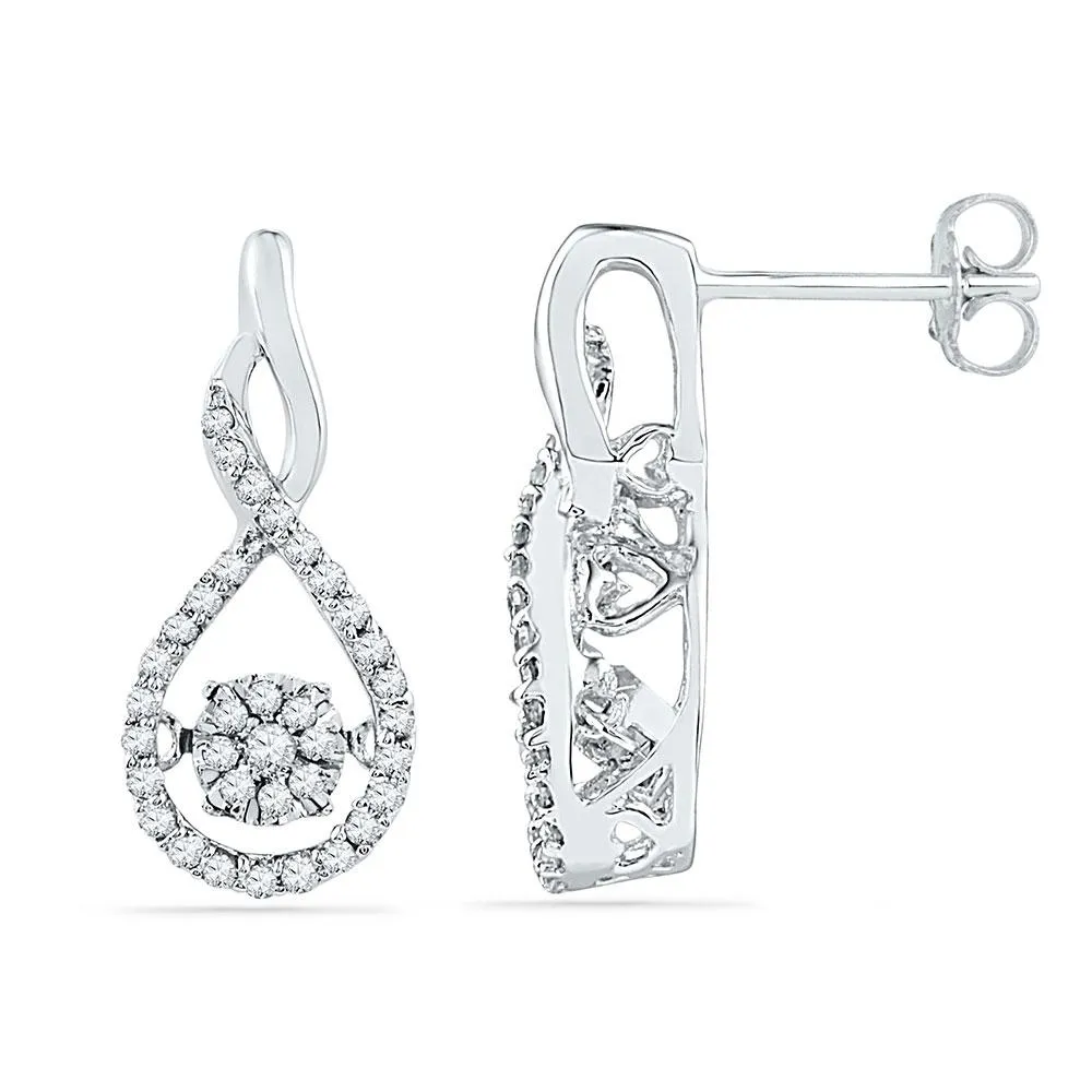 Sparkling Starburst Diamond Cluster Earrings
