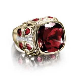 Springtime Garnet Ring