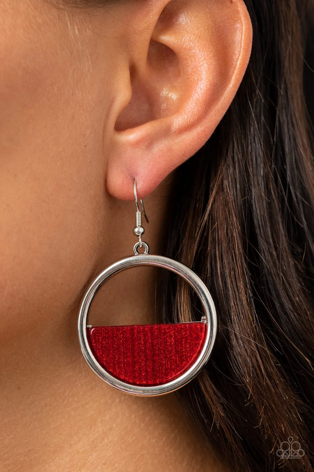 Stuck in Retrograde Red-Earrings