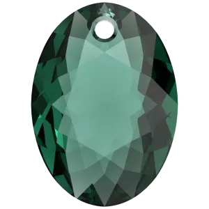 Swarovski Pendants Elliptic Cut (6438) Emerald