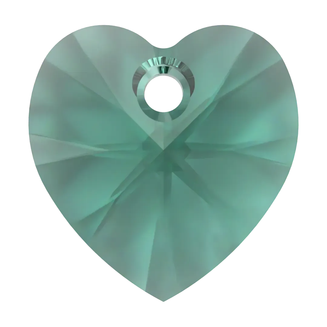 Swarovski Pendants Xilion Heart (6228) Emerald