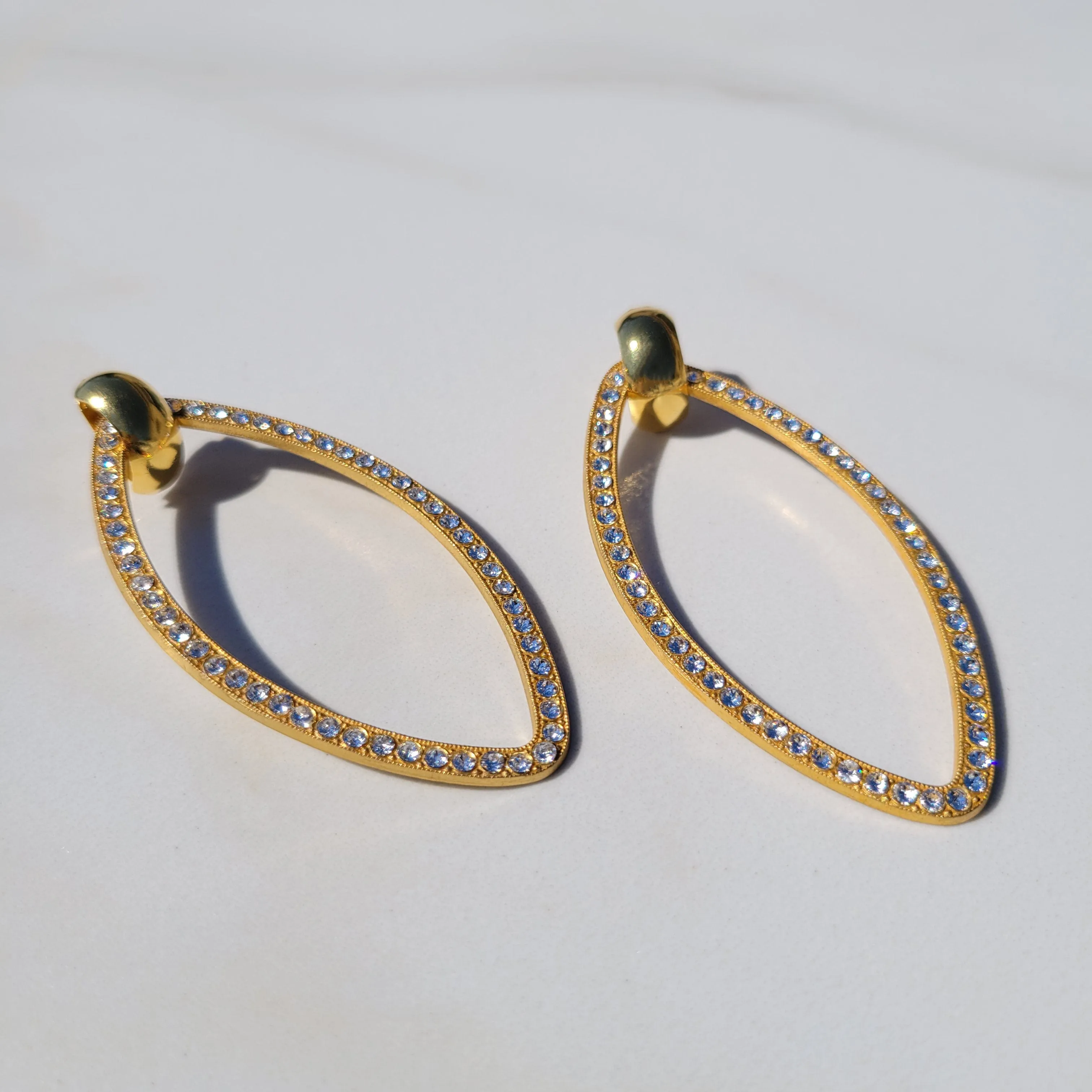 Sylvie Gabrielli Lucid Dream Crystal Earrings, French Vintage Women's Earrings, Drop Design