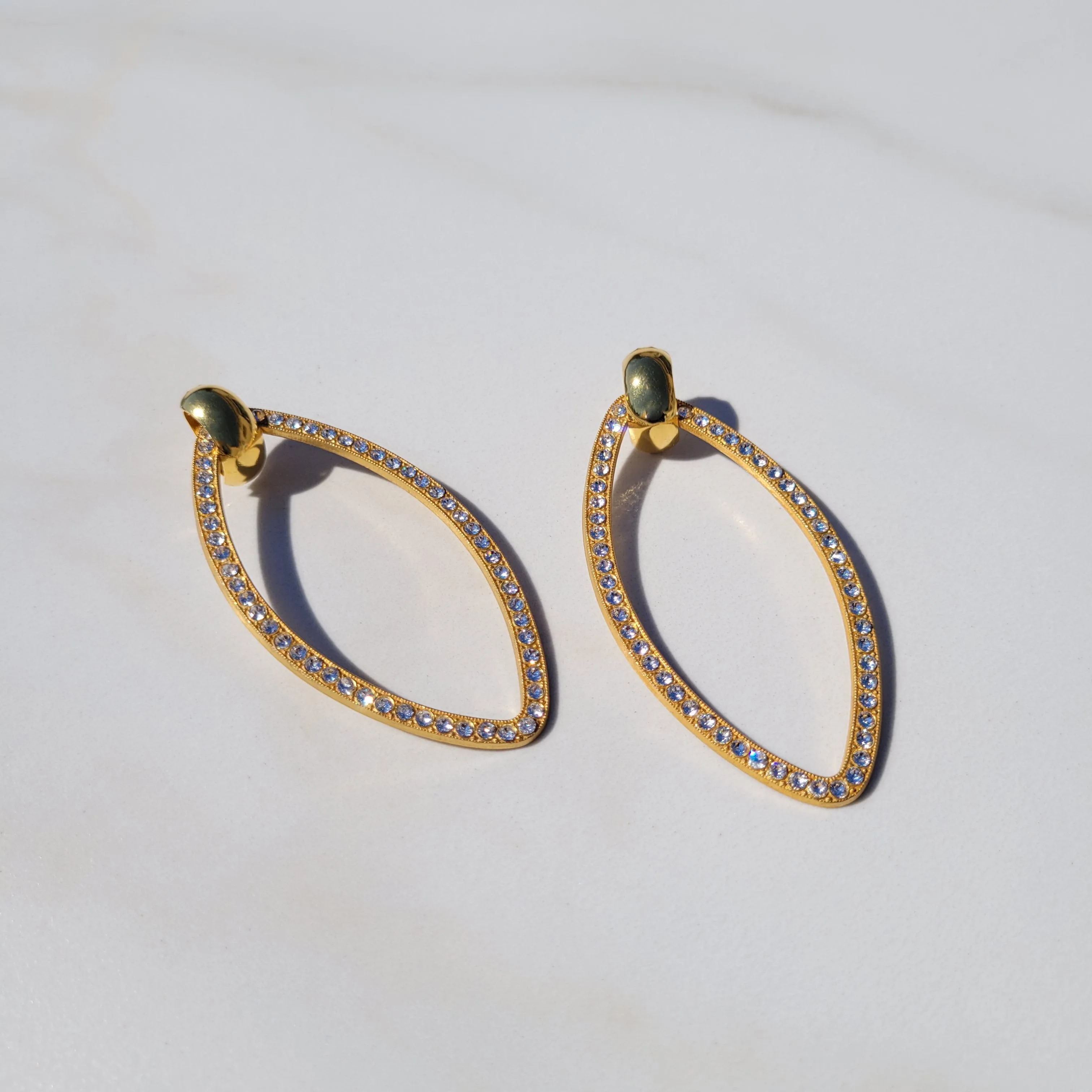 Sylvie Gabrielli Lucid Dream Crystal Earrings, French Vintage Women's Earrings, Drop Design
