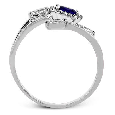 Tempera Color Gemstone Ring In 18k Gold With Diamonds LR2265 WHITE 18K SEMI